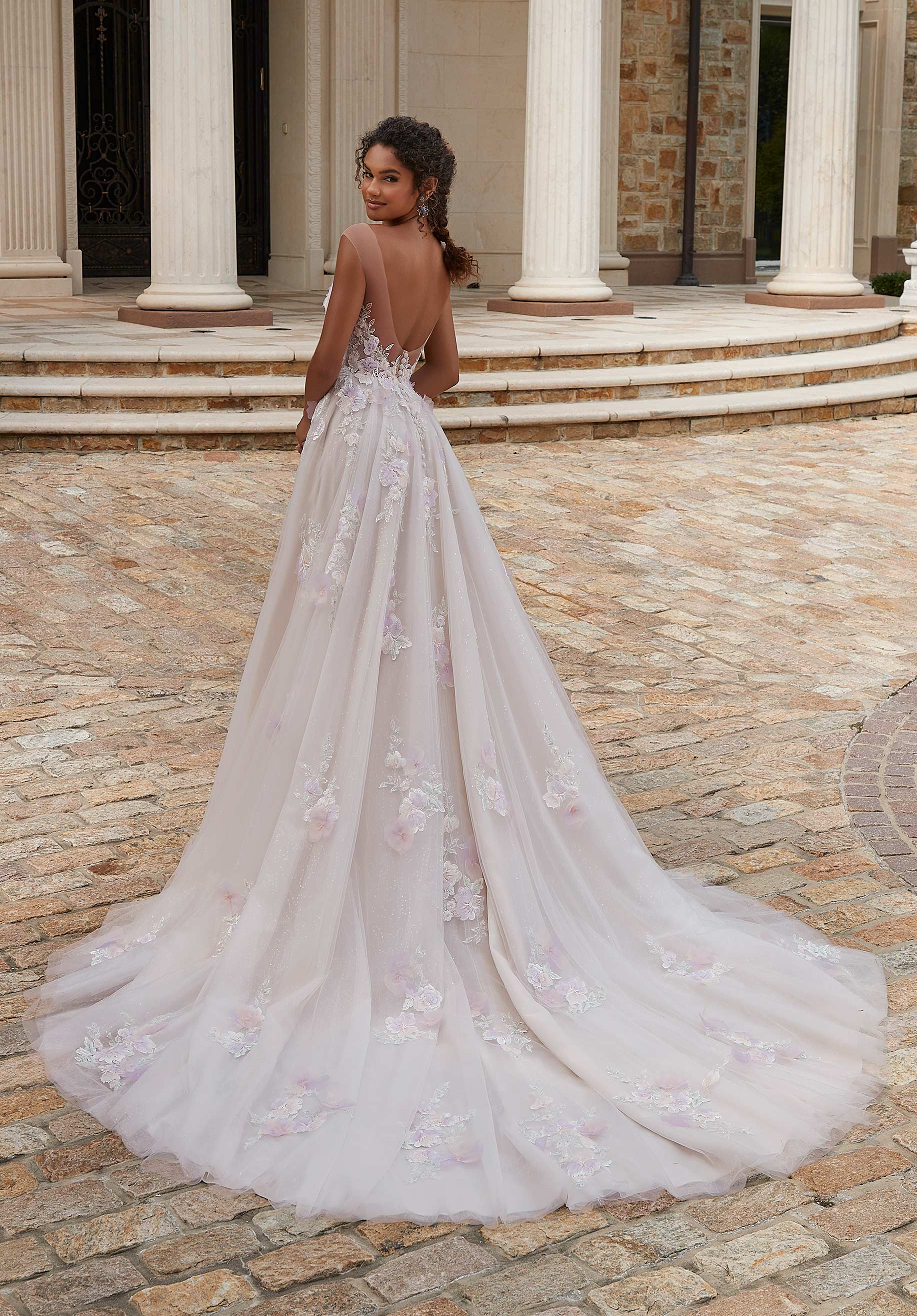 a-line open back wedding dress ideas