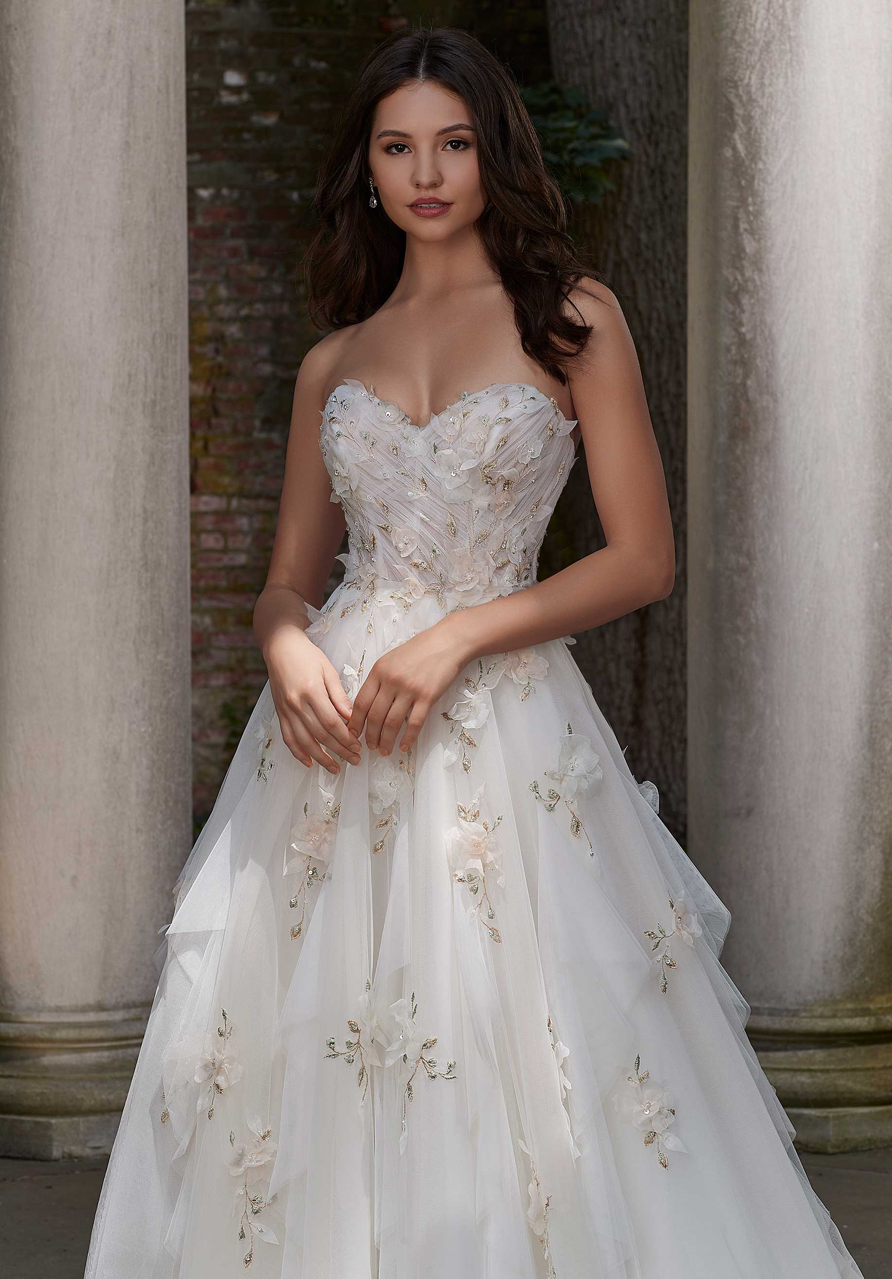 a-line strapless wedding dress ideas