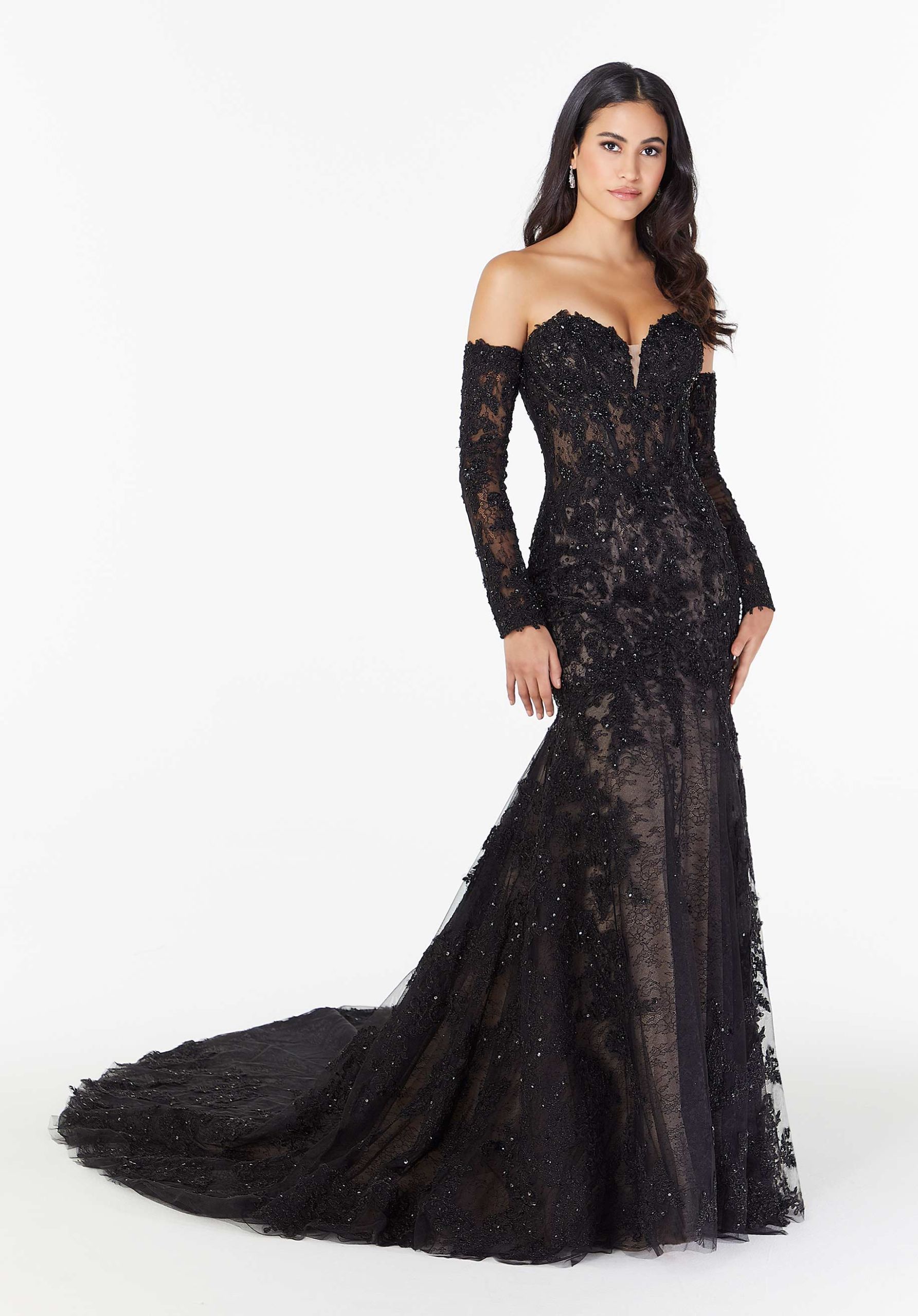 Black lace wedding dress ideas 2024