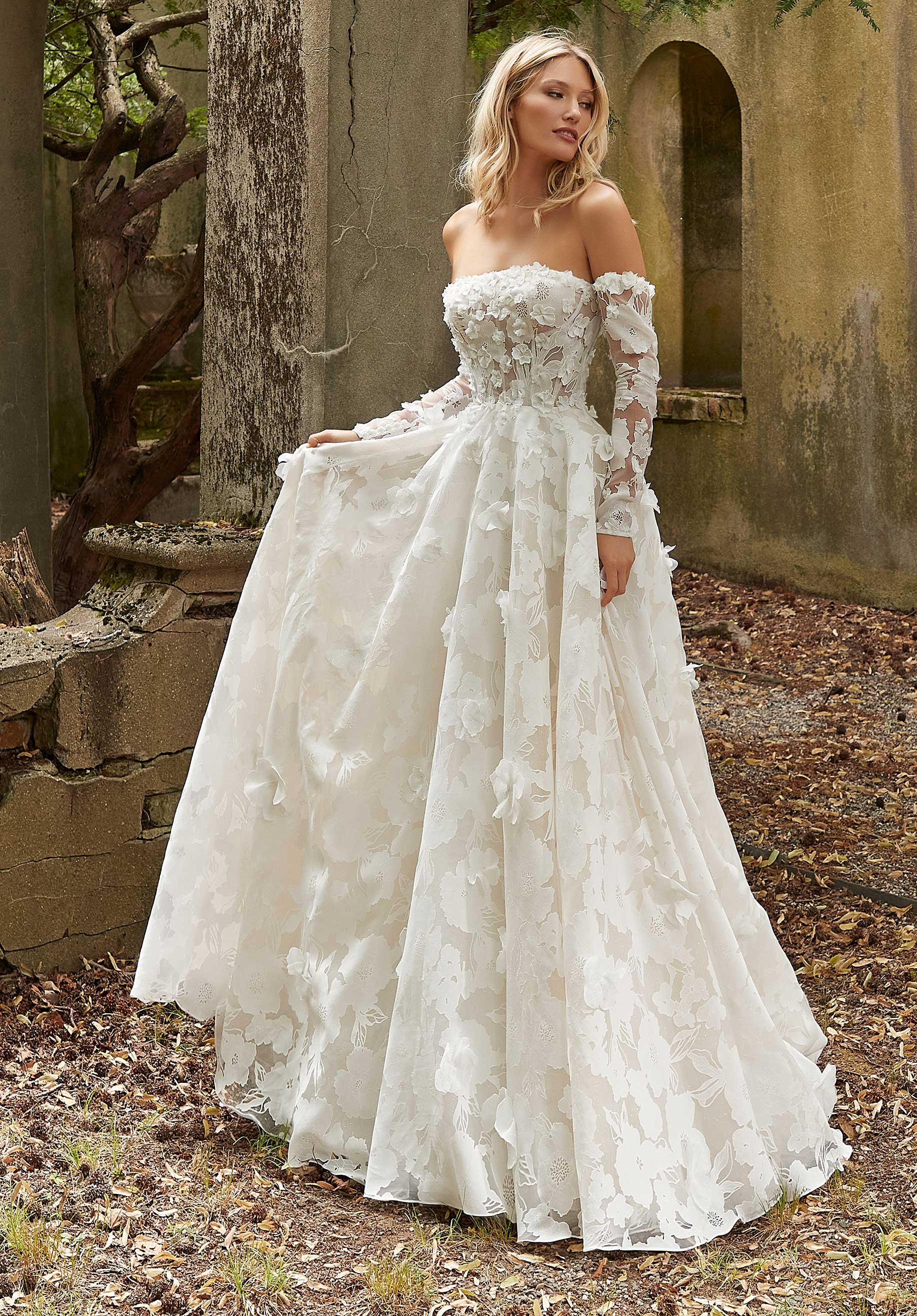 detachable long sleeve wedding dress ideas